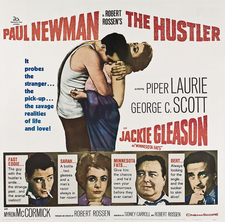 Movie Photograph - The Hustler, Us Poster, Top From Left by Everett