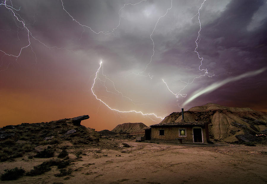 Desert Photograph - The Hut by I?igo Cia