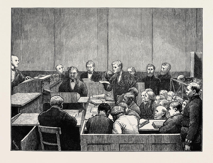 Hyde Park Drawing - The Hyde Park Prosecutions A Sketch In Marlborough Street by English School