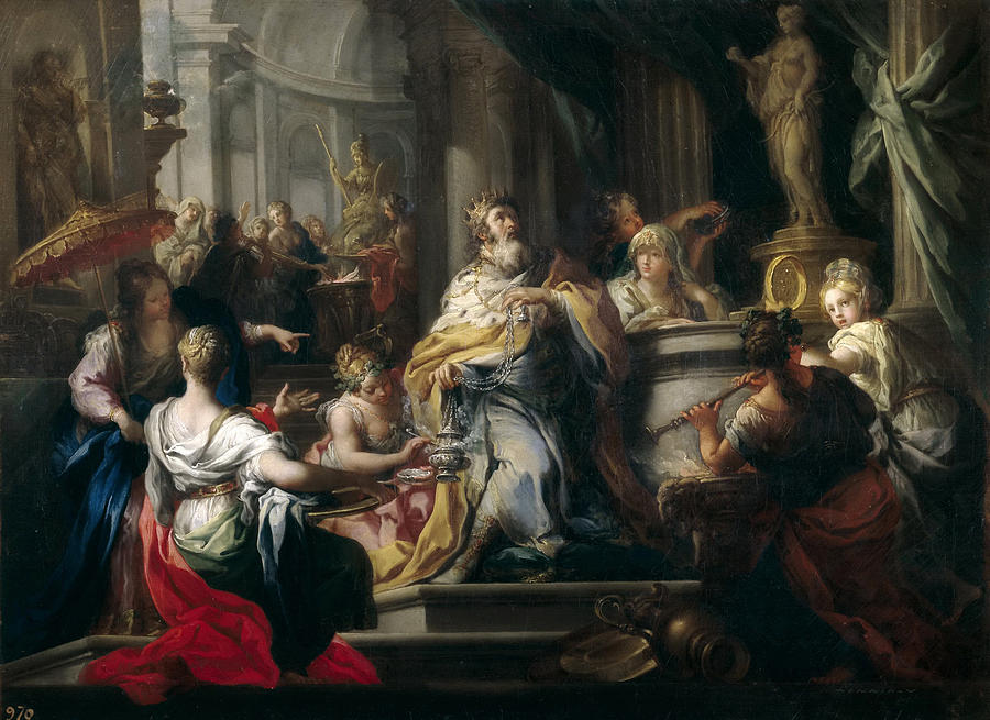 The Idolatry of Solomon Painting by Sebastiano Conca