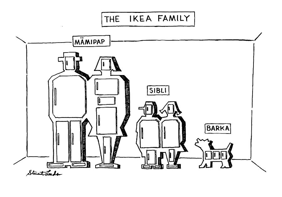The Ikea Family Drawing by Stuart Leeds