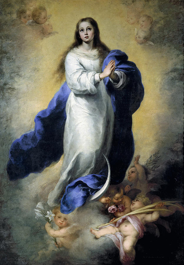 The Immaculate Conception of the Escorial Painting by Bartolome Esteban Murillo