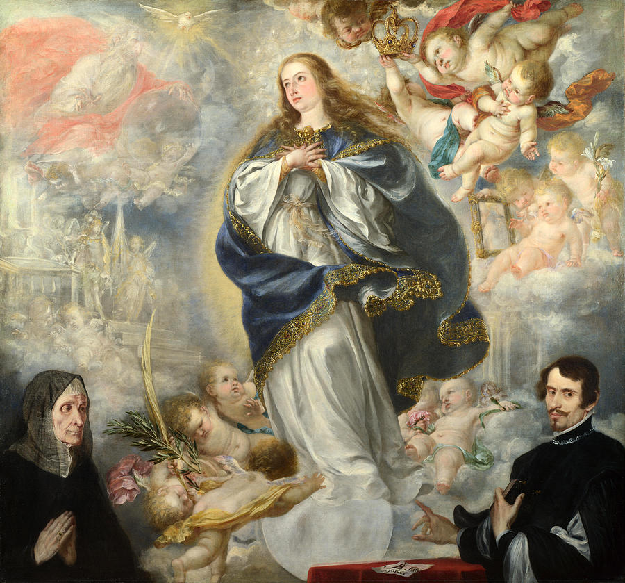 The Immaculate Conception with Two Donors Painting by Juan de Valdes Leal