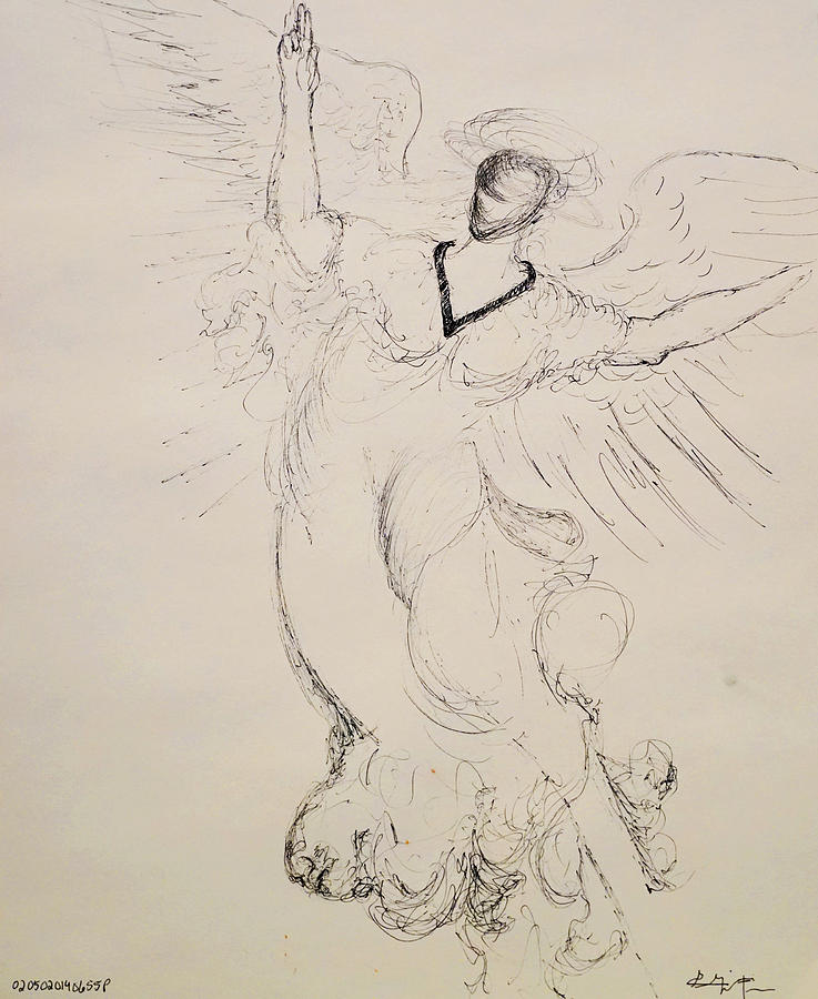 The Immortal Angel Drawing by Giorgio Tuscani