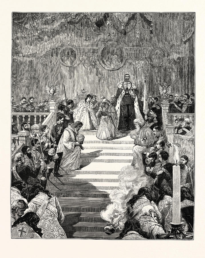 The Imperial Coronation At Moscow Prayer For The Emperor Drawing by ...