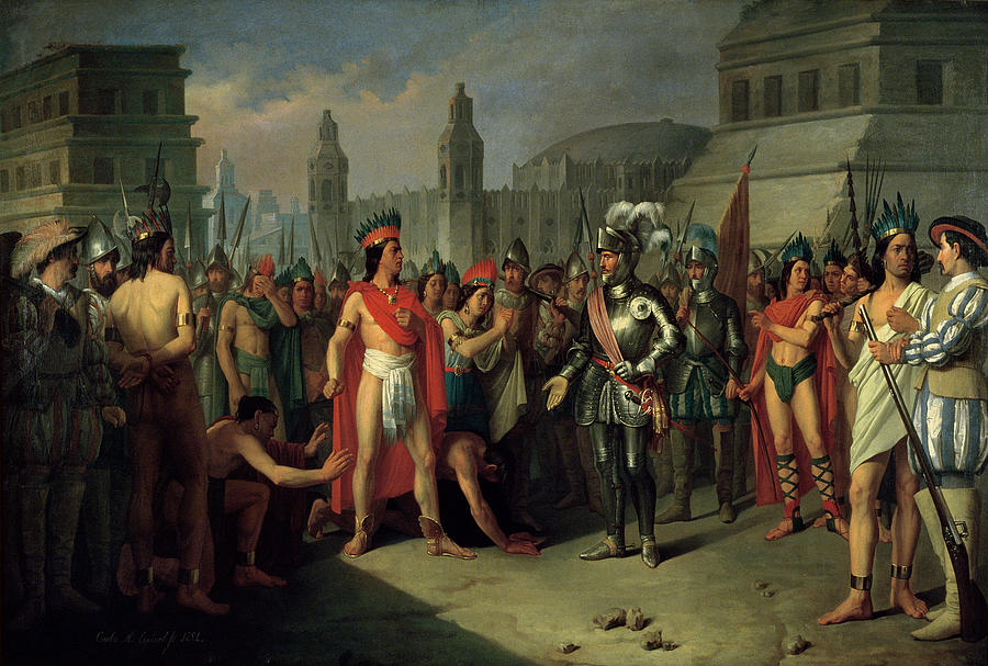 The Imprisonment Of Guatimocin By The Troops Of Hernan Cortes, 1856 Oil On Canvas Photograph by Carlos Maria Esquivel