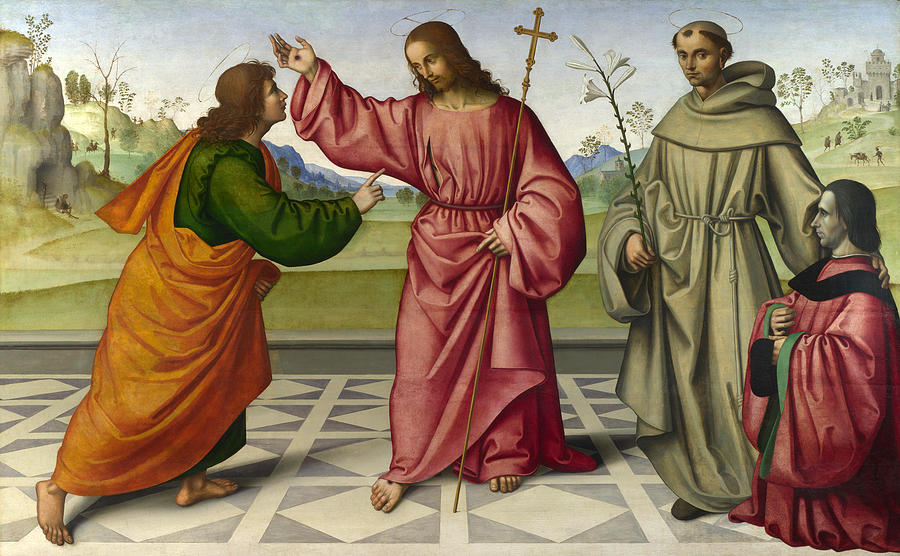 The Incredulity of Saint Thomas Painting by Giovanni Battista da Faenza