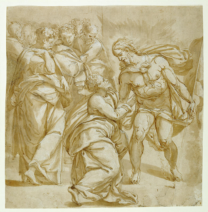 The Incredulity Of Thomas Recto, Study For The Figure Drawing by Litz ...