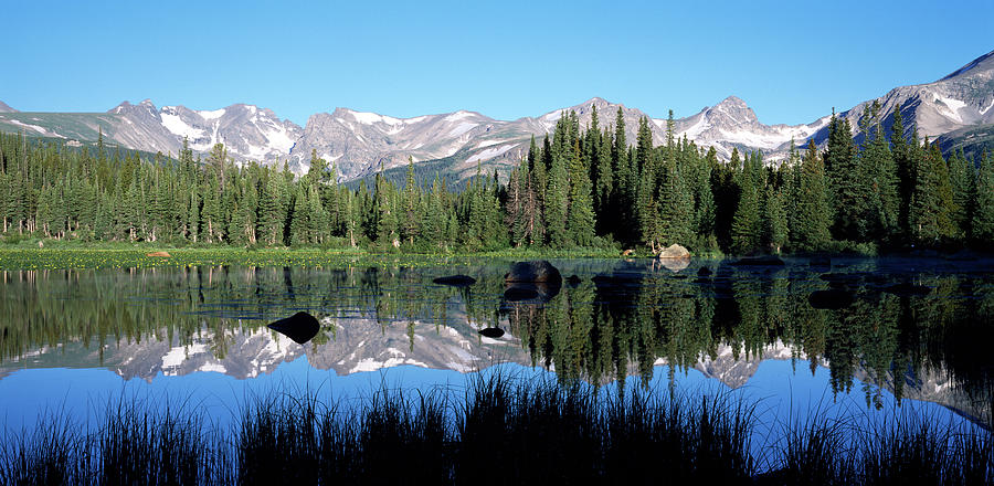 The Indian Peaks Reflected In Red Rock Photograph by Panoramic Images The Indian Peaks Reflected In Red Rock Photograph by Panoramic Images