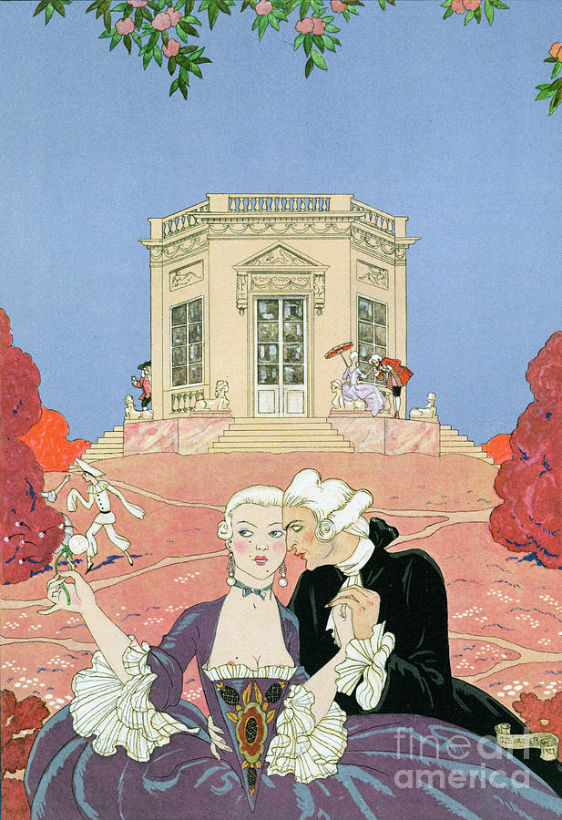 The Indolents Painting by Georges Barbier