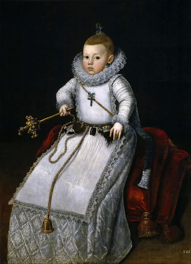 The Infanta Margarita Francisca daughter of King Philip III of Spain Painting by Santiago Moran