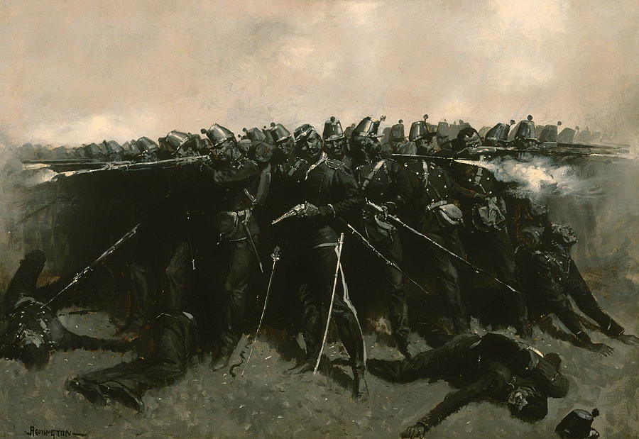 Vintage Painting - The Infantry Square by Mountain Dreams
