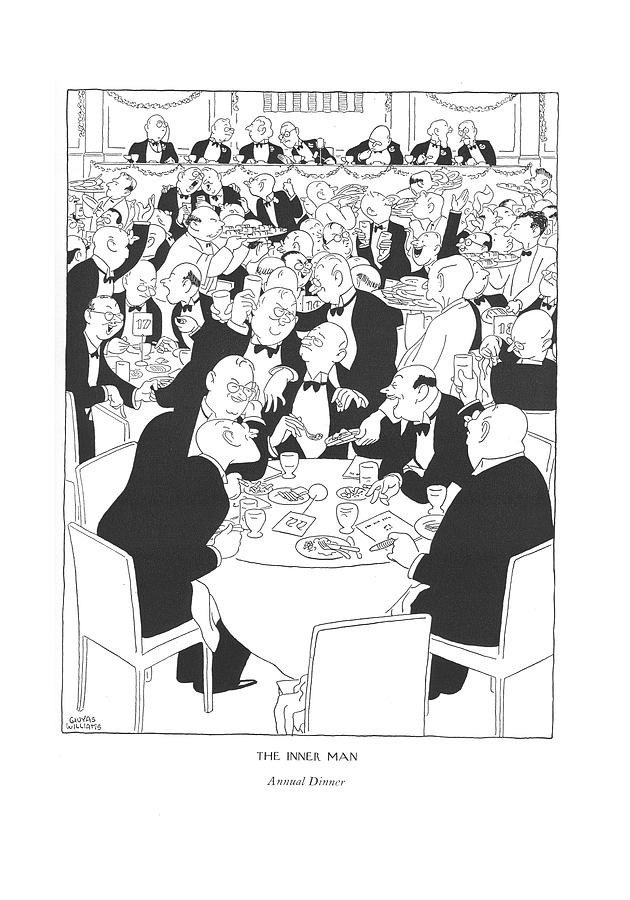 The Inner Man Annual Dinner Drawing by Gluyas Williams