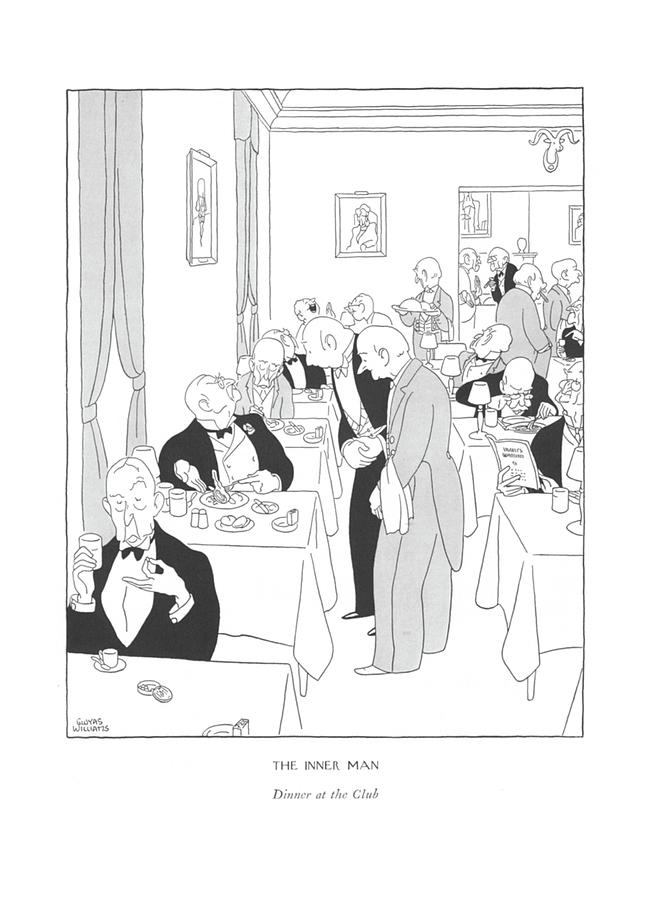 The Inner Man

Dinner At The Club Drawing by Gluyas Williams