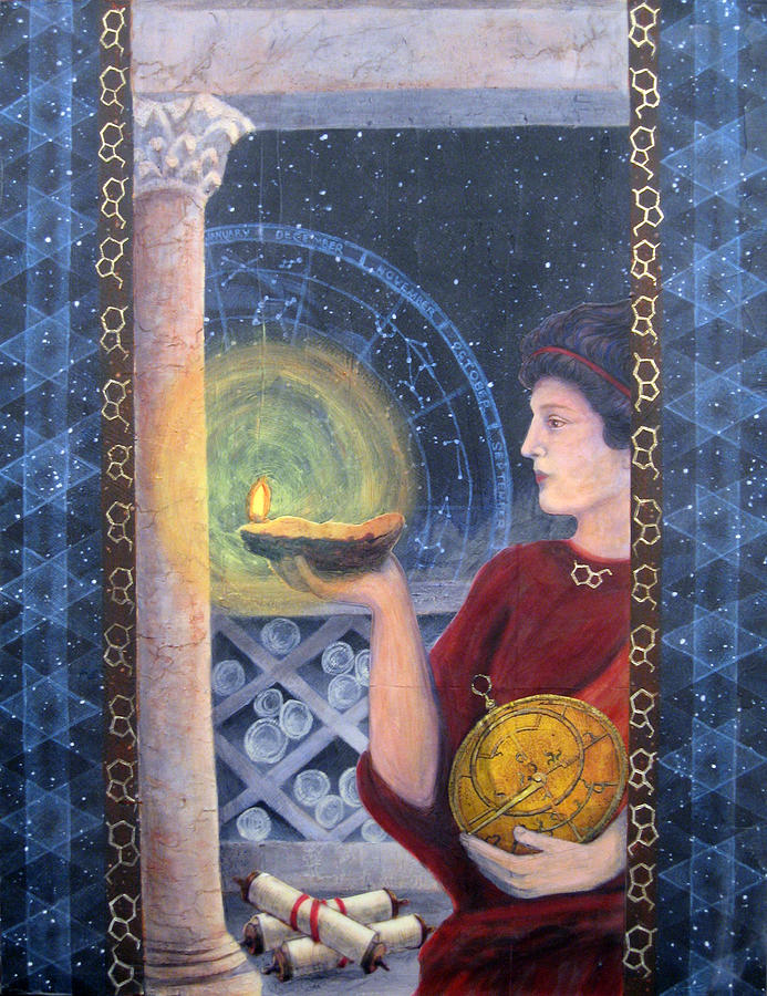 The Innovator of Stars - Artwork for the Science Tarot Painting by Janelle Schneider