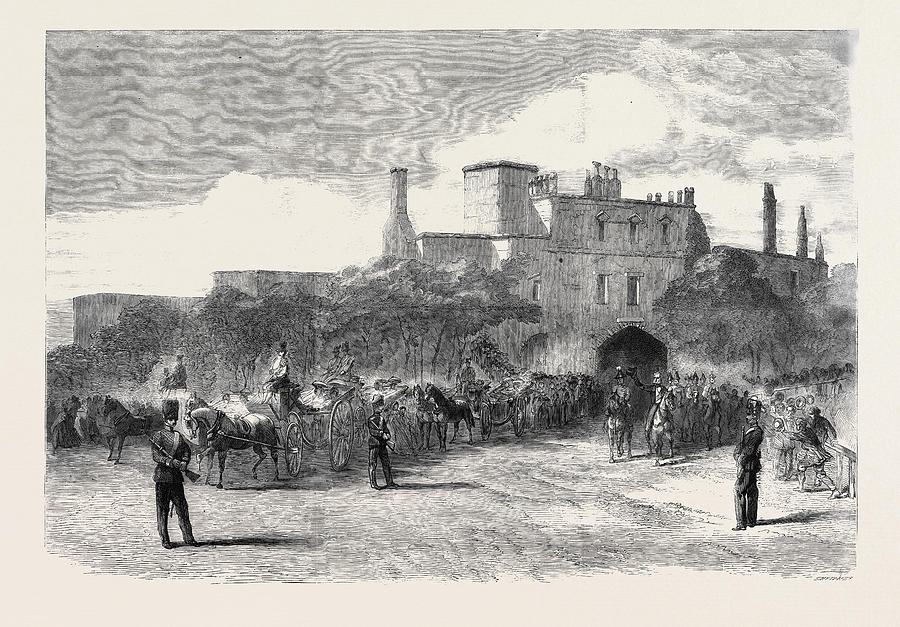 Castle Drawing - The Installation Of Lord Palmerston As Lord Warden by English School