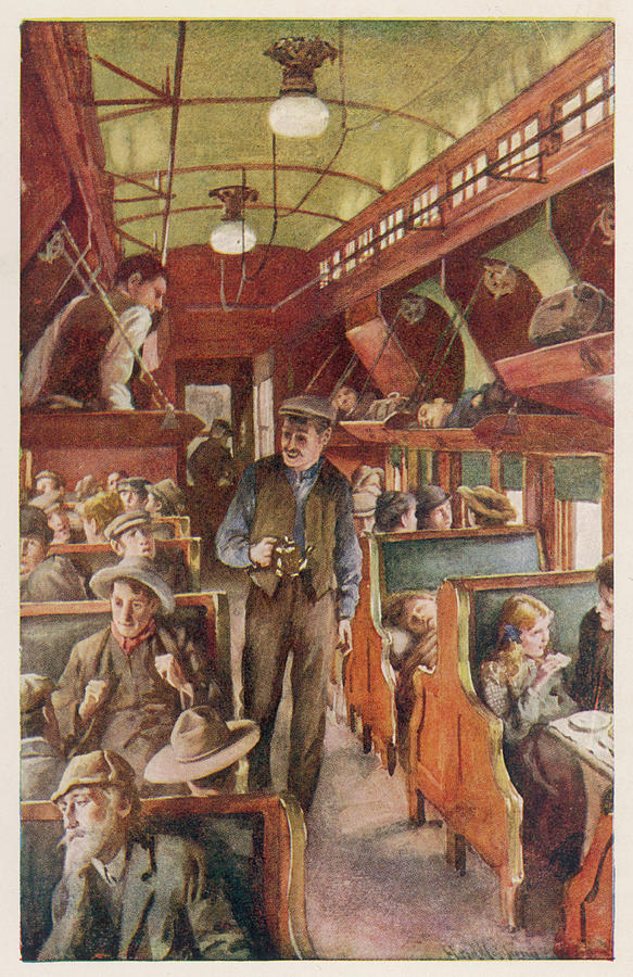 Settlers Drawing - The Interior Of A Canadian  Pacific by Mary Evans Picture Library