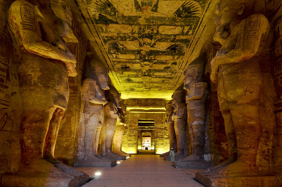The interior of the Great Temple of Ramesses II, Abu Simbel, Egypt. Photograph by Nick Brundle Photography