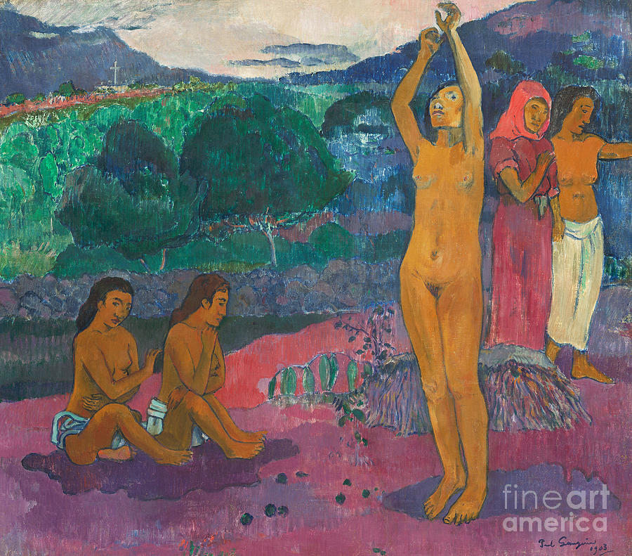 Nude Painting - The Invocation by Paul Gauguin by Paul Gauguin