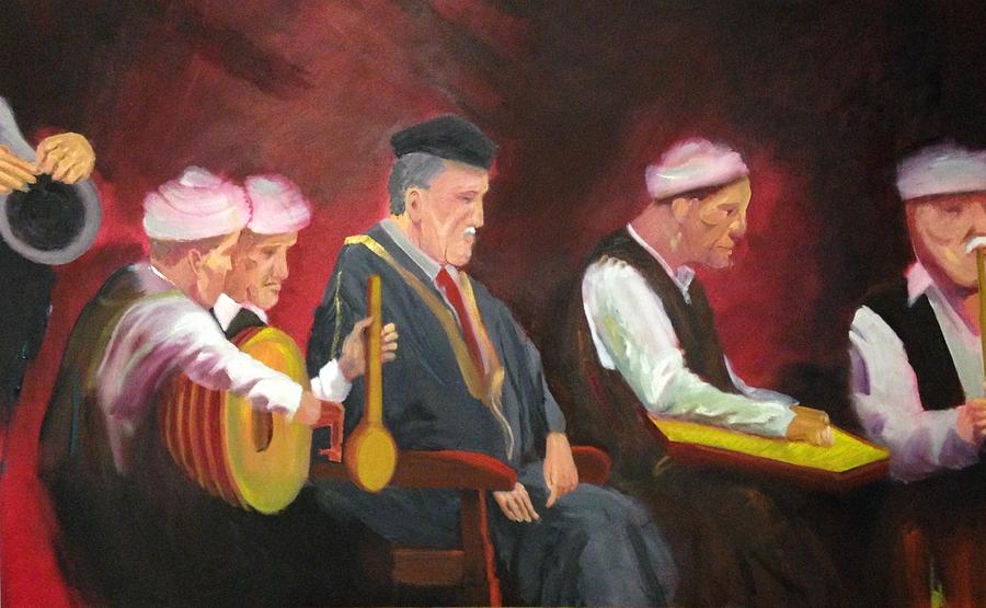 Middle Eastern Music Painting - The Iraqi maqam by Rami Besancon Middle Eastern Music Painting - The Iraqi maqam by Rami Besancon