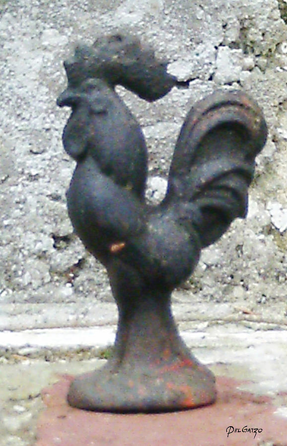 Rooster Photograph - The Iron Cock by Del Gaizo