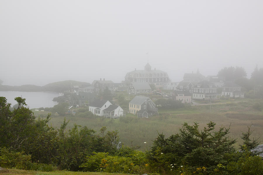 The Island Inn in Fog Photograph by Jean Macaluso
