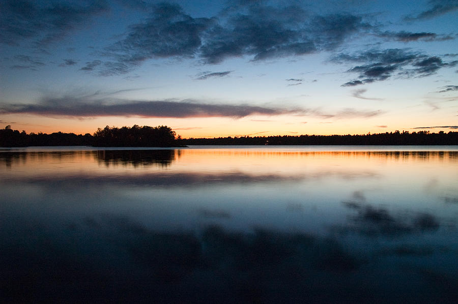 The islands at dusk on Black Lake near Perth Ontario Photograph by Rob Huntley