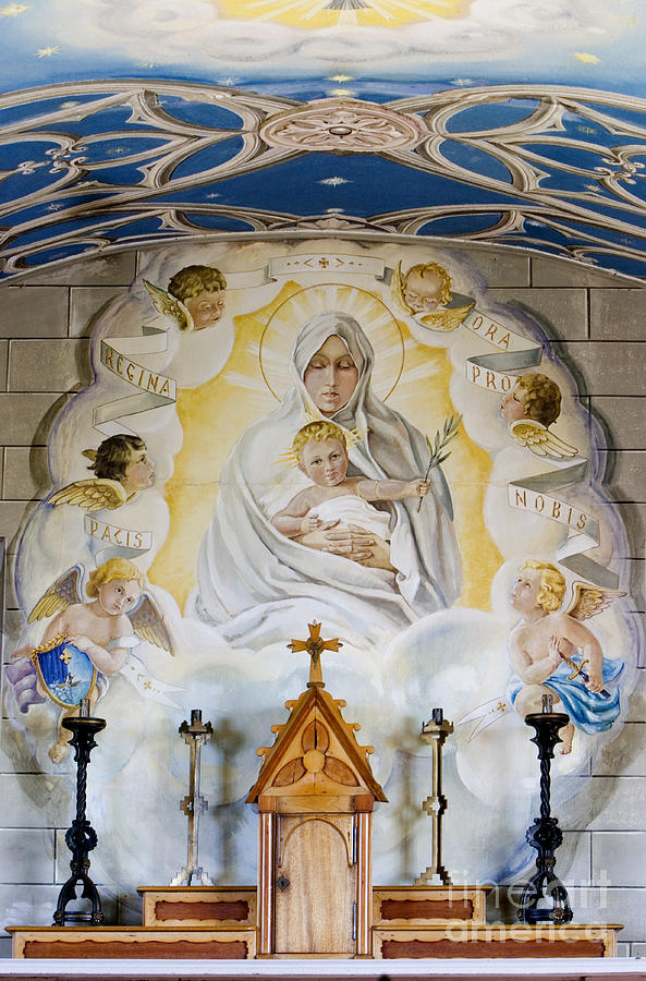 The Italian Chapel Mural Lamb Holm Orkney  Photograph by Tim Gainey