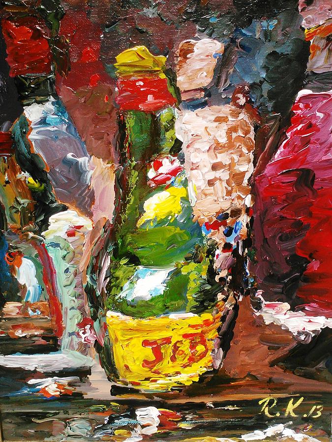 The J and B Bottle Painting by Ray Khalife