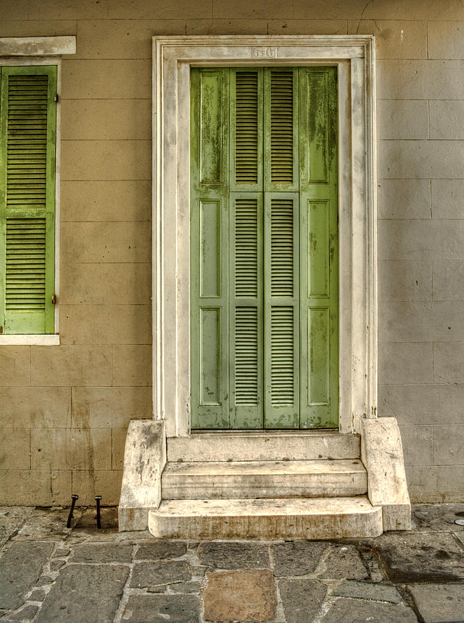 New Orleans Photograph - The Jackson House Door by Greg and Chrystal Mimbs