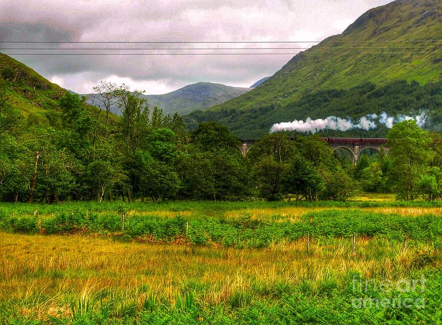 The Jacobite at Glenfinnan Viaduct Photograph by Joan-Violet Stretch