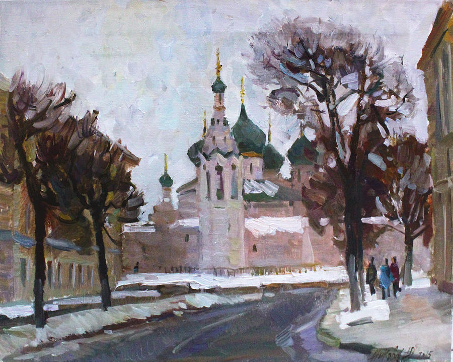 The January thaw Painting by Juliya Zhukova