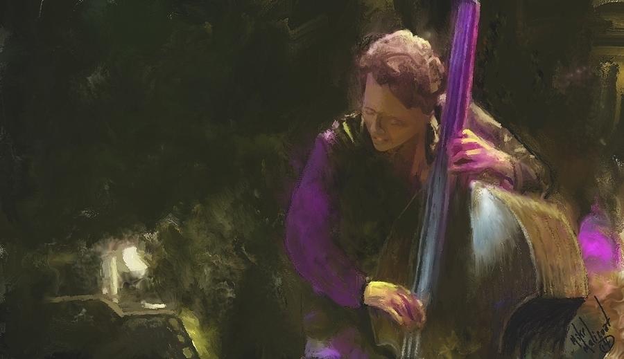 The jazz bassist Digital Art by Michael Malicoat