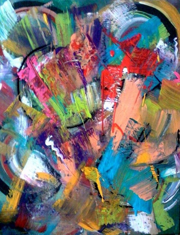 Jazz Abstract Painting Painting by Kelly M Turner