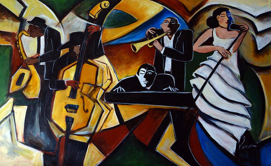The Jazz Group Painting by Valerie Vescovi