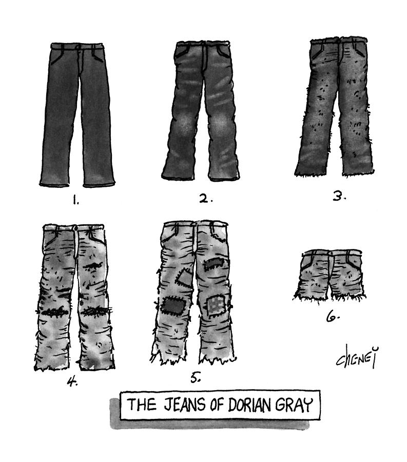 The Jeans Of Dorian Gray Drawing by Tom Cheney The Jeans Of Dorian Gray Drawing by Tom Cheney