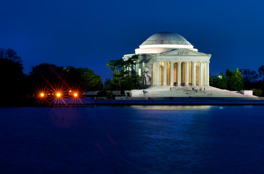 The Jefferson Memorial at the Blue Hour of Twilight Photograph by Mitchell R Grosky