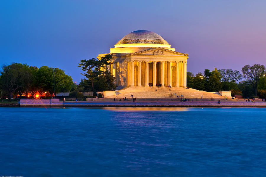 The Jefferson Memorial at Twilight Photograph by Mitchell R Grosky