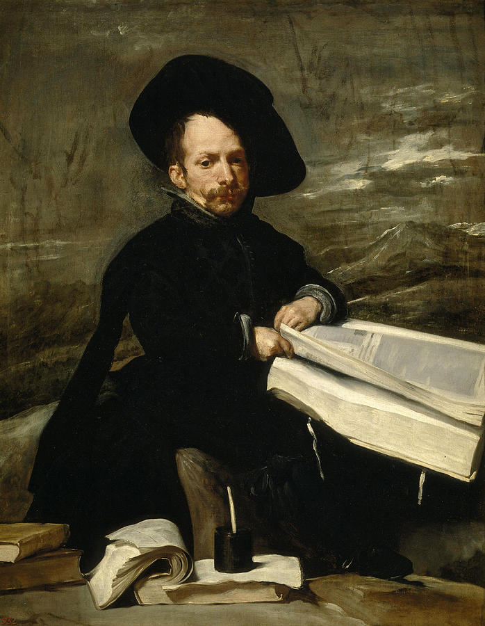 Book Painting - The Jester Don Diego de Acedo by Diego Velazquez