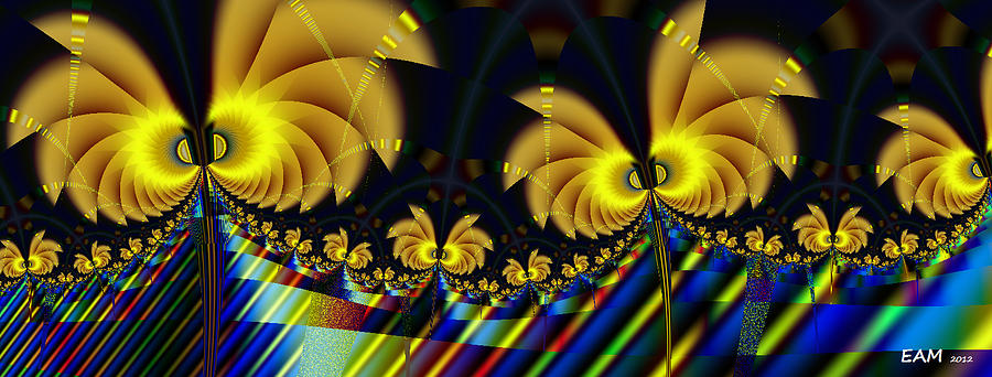 The Jesters Golden Pop-poppies Digital Art