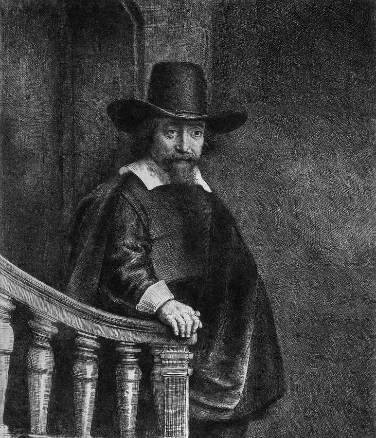 The Jew With The Banister Drawing by Celestial Images