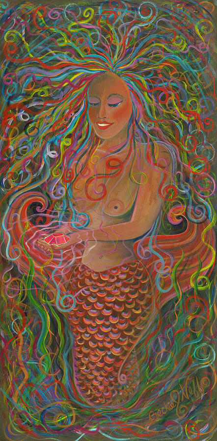 Mermaid Painting - The Jewel by Beckie J Neff