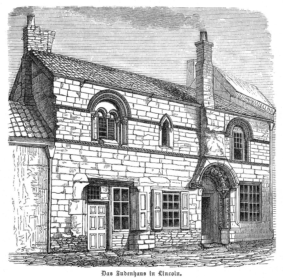 Architecture Drawing - The Jews House, A Rare  Example by Mary Evans Picture Library