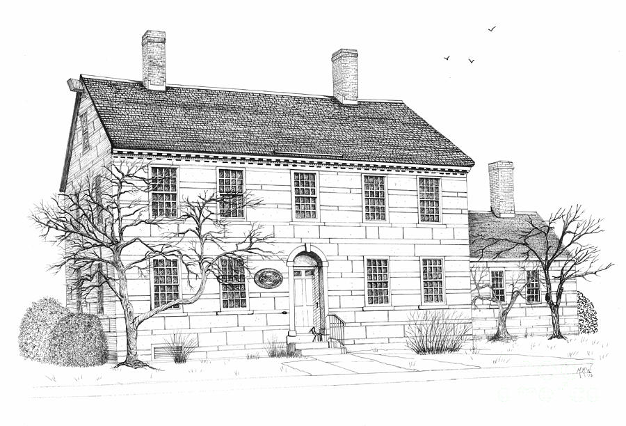 The Jillson House Drawing by Michelle Welles