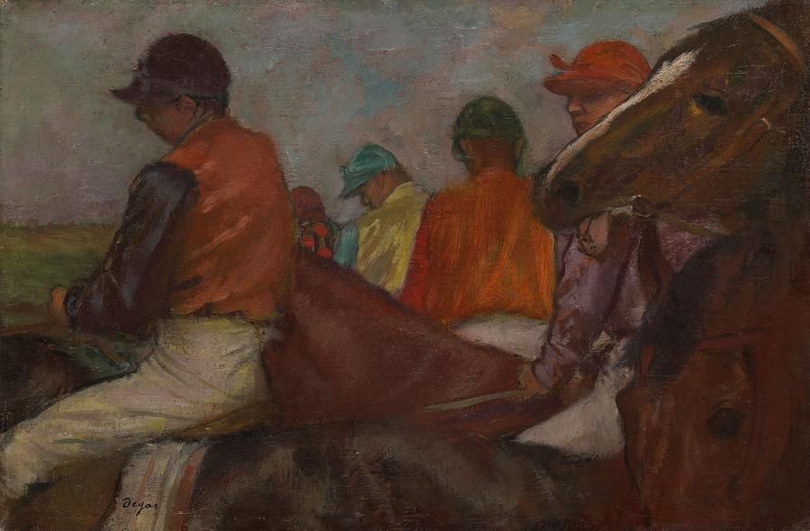 Edgar Degas Painting - The Jockeys, C.1882 by Edgar Degas