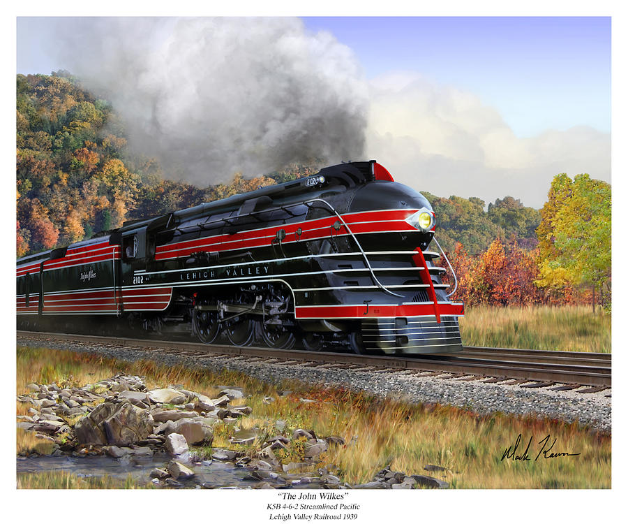 Train Painting - The John Wilkes by Mark Karvon