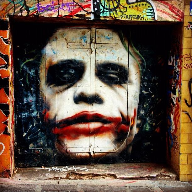 Batman Movie Photograph - The Joker - Melbourne Graffiti by James McCartney