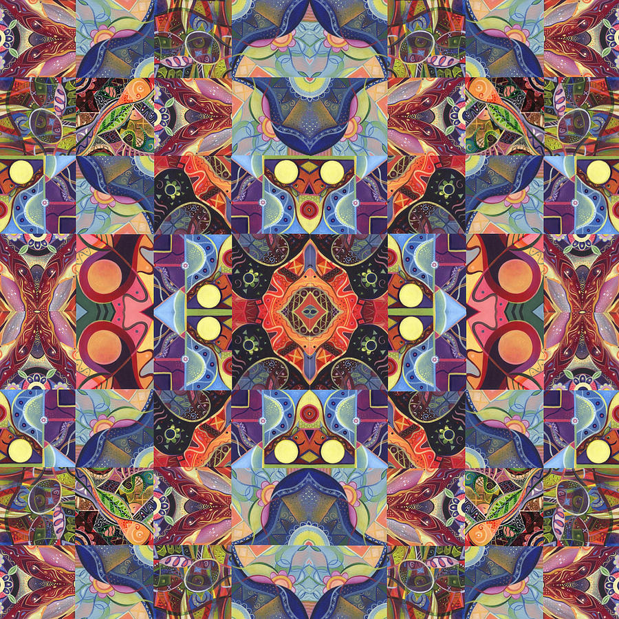 The Joy of Design Mandala Series Puzzle 1 Arrangement 2 Digital Art by Helena Tiainen