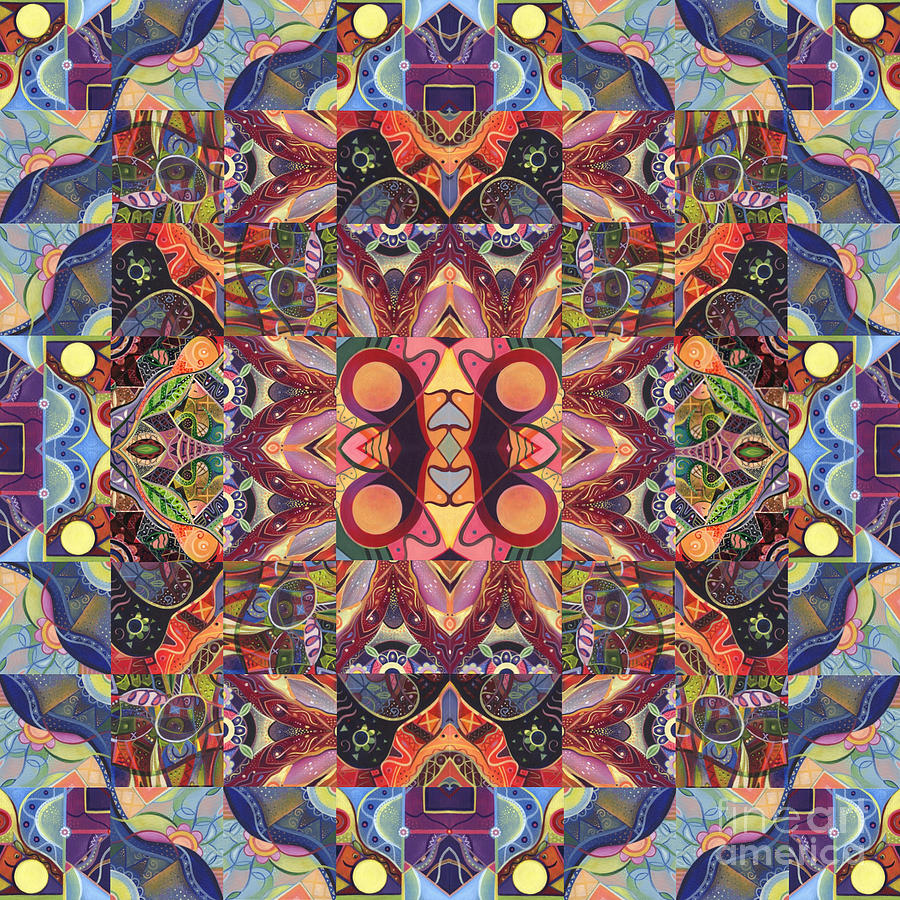 The Joy of Design Mandala Series Puzzle 1 Arrangement 3 Mixed Media by Helena Tiainen