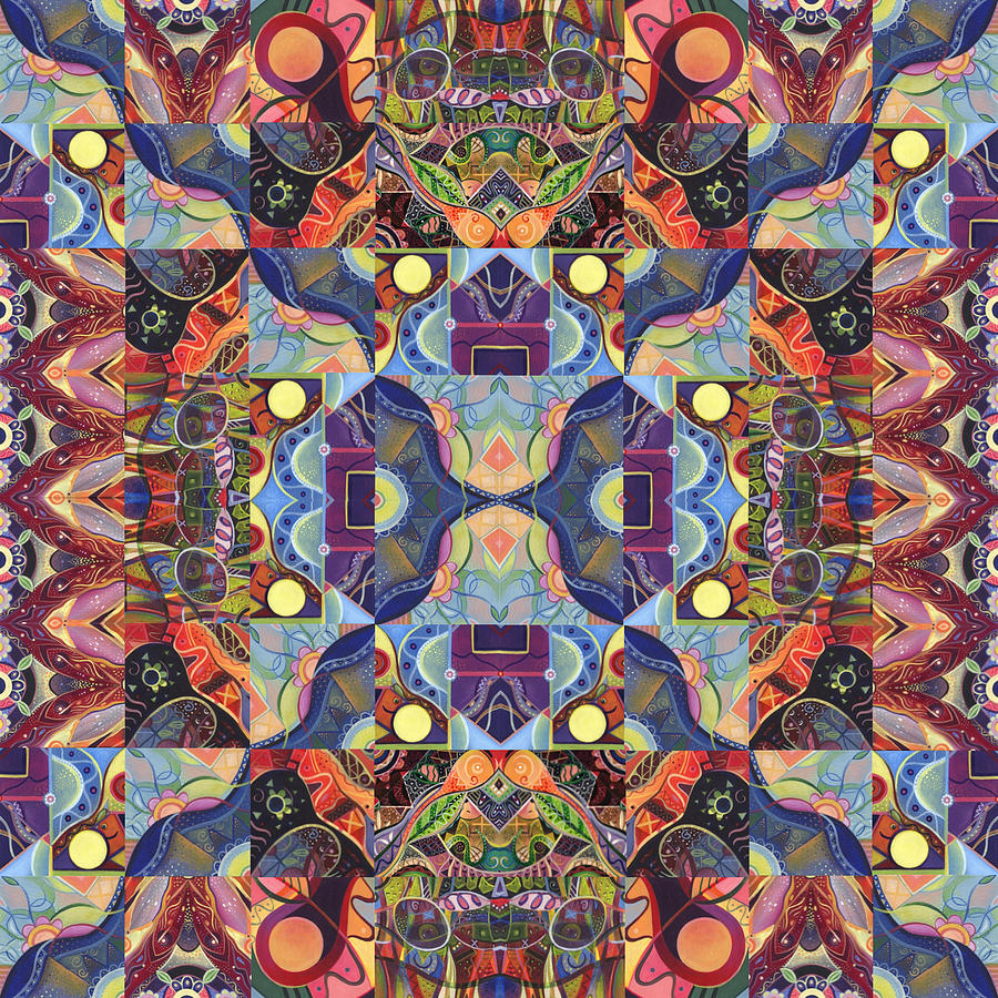 The Joy of Design Mandala Series Puzzle 1 Arrangement 4 Digital Art by Helena Tiainen